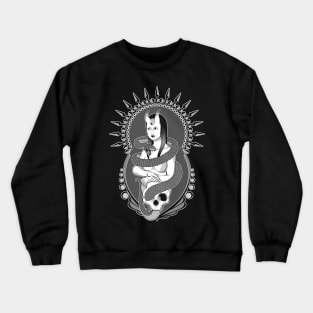 Lady dark Mona Lisa - Black version Crewneck Sweatshirt